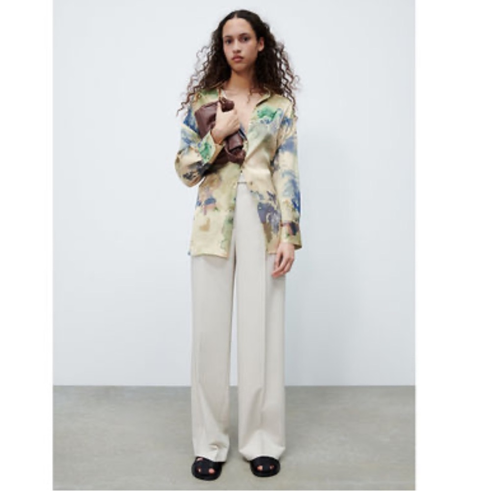 Zara Tie Dye Satin Shirt